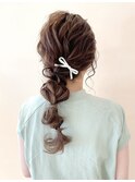 アレンジ編みおろし ヘアセット