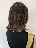 20代30代40代☆外ハネストレートオリーブナチュラルボブ