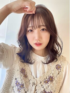 アモレット 天文館店(amoretto) ラベンダーベージュ × 巻き髪スタイル