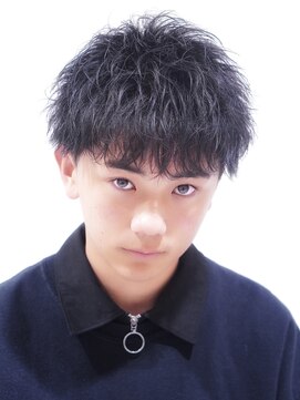 アルファ 新宿(alpha) サーフカール/ 刈り上げセンターパート/ブルーブラック[新宿駅]