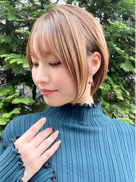 ロンドシエル 横浜(Lond ciel) ハイライト×マロンベージュ×可愛いショート【沼座/横浜】