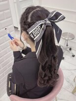 編み込みカチューシャとポニーテール＊まゆ