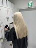 【リピ】ケアブリーチトリプルカラー+髪質改善トリートメント(炭酸泉Spa付き)