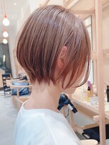 Say.丸みショートボブミルクティーベージュくびれショート表参道