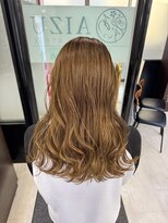 アイズ 本厚木(AIZU) ブリーチなしダブルカラー オリーブブラウン