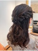 参列ヘアセット×ハーフアップ