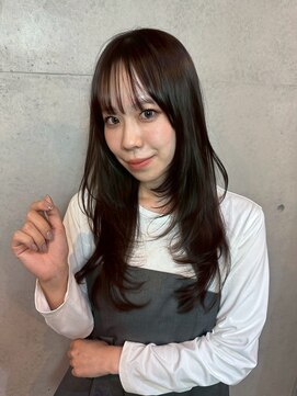 ハッシュカット/ロングレイヤー/大人可愛いヘア