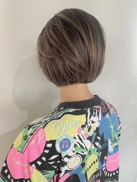 ライズ ネックス ザ サロン 渋谷(LIZE nex the salon) 白髪ぼかしハイライトボブ 30代40代50代【渋谷/青山】担当 濱口