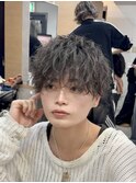 縦落ちツイストシャドウパーマ×ラウンドマッシュ