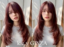 キイ ギンザ(k.e.y GINZA)の雰囲気(レイヤーカット/顔周りレイヤー/ミディアムレイヤーカット/銀座)