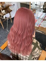 セットアップ 岡山北長瀬店(SET-UP)&nbsp;ピンクベージュ×ブリーチカラー