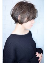 ラウンジ モリオ イケブクロ(Lounge MORIO Ikebukuro) 【morio池袋】大人かわいいヘルシーレイヤー黒髪ショートボブ#