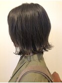 【高塚栞里】透明感 グレージュ 切りっぱなしボブ 大人可愛い