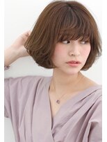 ヘアアンドケア エジェリラボ(hair&care egerie lab)&nbsp;無造作カールが大人かわいいミディボブでひし形シルエット