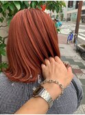 #オレンジカラー# オレンジベージュ#韓国ヘア# ダブルカラー