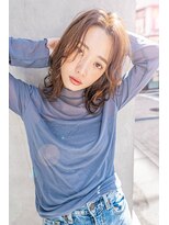 サングース(Sungoose)&nbsp;ミディアムヘア暗めカラーデザインカラーフェイスフレーミング