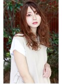  【La fith】 オレンジベージュ×セミロングスタイル