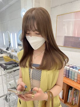 ローウェ 渋谷(Louwe) ミルクティーベージュとローライトカラー