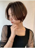 ショートボブ/前髪長めのヘルシーショートボブ