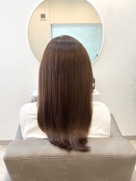 オアシス(oasis) 酸性ストレート　縮毛矯正　髪質改善　ロング　艶髪　ブラウン