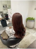 ミディアムヘア斜めバンググレージュカラーシルキーベージュ