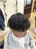 波巻きパーマ