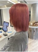 ショートボブハイトーンブリーチカラーラベンダーネイビーカラー