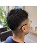 【男性のお客様限定】　白髪染め+カット+眉カット　マッサージ付き　8500円