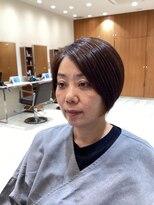グラデーションボブ　ベージュブラウン