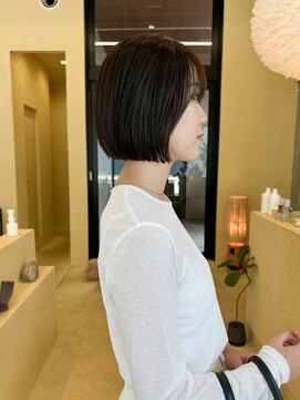 スニュウ(snuw) 似合わせカットボブ小顔カットミルクティグレージュ