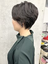 モリオ(morio)&nbsp;＊大人女子くせ毛風黒髪ショートボブパーマショート30代40代3