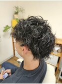 ツーブロック×MIXパーマ