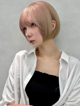 アッシュ 笹塚店(Ash) グレーベージュ/斜めバング/フレンチガーリー/ネイビー[笹塚]