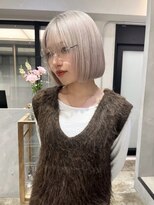 ローブ アオヤマ(LOAVE AOYAMA)&nbsp;ハイトーン/ホワイトブロンド/ペールピンク/ボブ/表参道