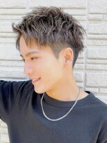 フィフス 仙台(fifth)&nbsp;仙台スパイキーショートアップバングツーブロックフェード30代◆