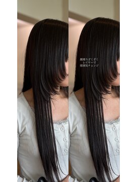 ヘアラウンジ アンリオ(hair lounge an rio) ポイント顔周りレイヤー×ロング