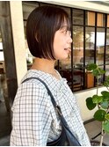 【暗髪透明感】シンプルボブ