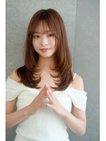 ハローバイシー 仙台(Hello by Sea)&nbsp;ココアベージュ×レイヤー[小顔/黒髪/オリーブグレー]