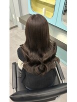 ノー バイ イオエ 西梅田(no. by ioe)&nbsp;ブリーチなしカラー/髪質改善/ミルクティーベージュ/小顔へア