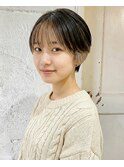 ハイライト&インナーカラーが主役!小顔見せショート