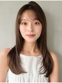美髪斜めバングデジタルパーマ似合わせカットエアリーカール