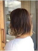 外ハネグラデーションボブ