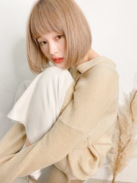 ジェム(GEM) ハイトーン/ボブ/クリームベージュ