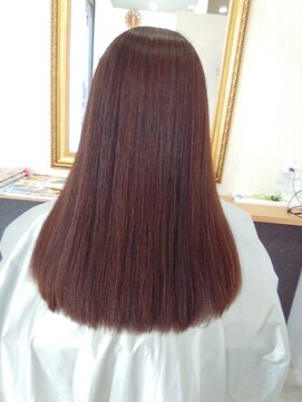 ヘアーカルチャー おゆみ野店(HAIR CULTURE) 髪質改善縮毛矯正レッドブラウンカラーセミロング