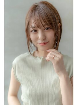 オースティン 調布アミックス(AUSTIN) 大人かわいい前髪セシルカットココアブラウンフリンジウェーブ