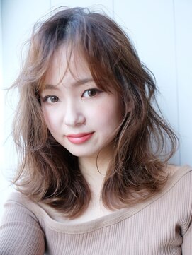 アイティーバイアルバム 藤沢店(IT by ALBUM) モテフェミニン_アッシュブラウンネオウルフ外ハネボブ_7018