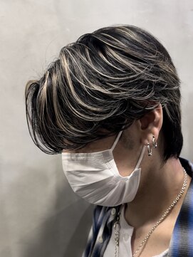 メンズヘアセンス 渋谷(MEN'S HAIR SENSE) 【お客様メンズヘア】ハイライトセンターパート渋谷駅/メンズ］