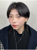 ウルフカット顔まわりレイヤーカットセンターパートウルフカット
