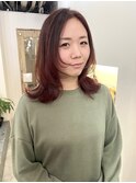 20代/30代/40代/ロブ/レッドブラウン/髪質改善/レイヤーカット