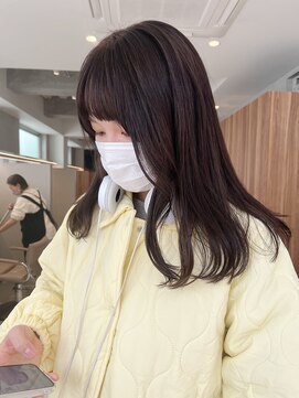 ガリカ 大名(Gallica) 【森千晶】透明感暗髪ラベンダーブラウン/ブリーチなしカラー